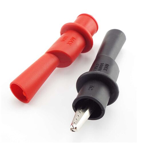 1 Pair red black Probe Alligator Clip Electrical Metal Croco
