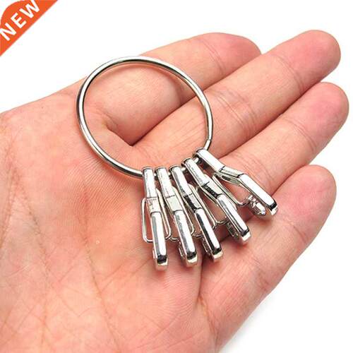 1PC Keyring with 5Pcs Spring Hook EDC Tool Keyring Set Quick