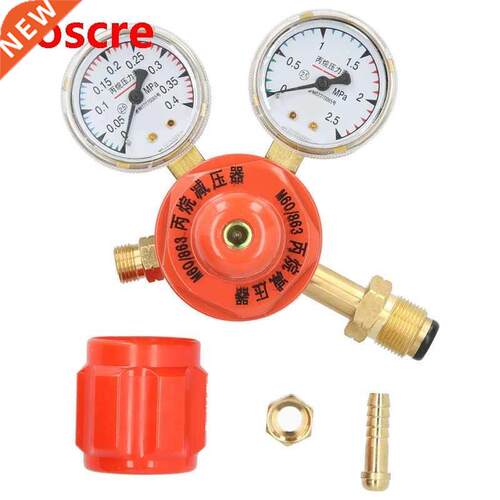 Propane Gas Regulator All Brass Pressure Gauge Regulate Valv