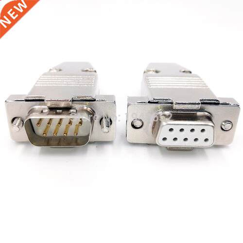 DB9 VGA Plug D type connector metal case gold plated brass c