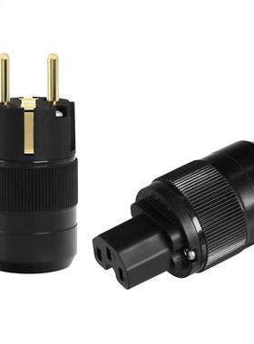 24k Gold plated EU verson power plug EC female power plug