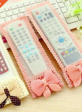 2 Pieces Bowknot Decor Dust-proof TV Air Conditioner Remote