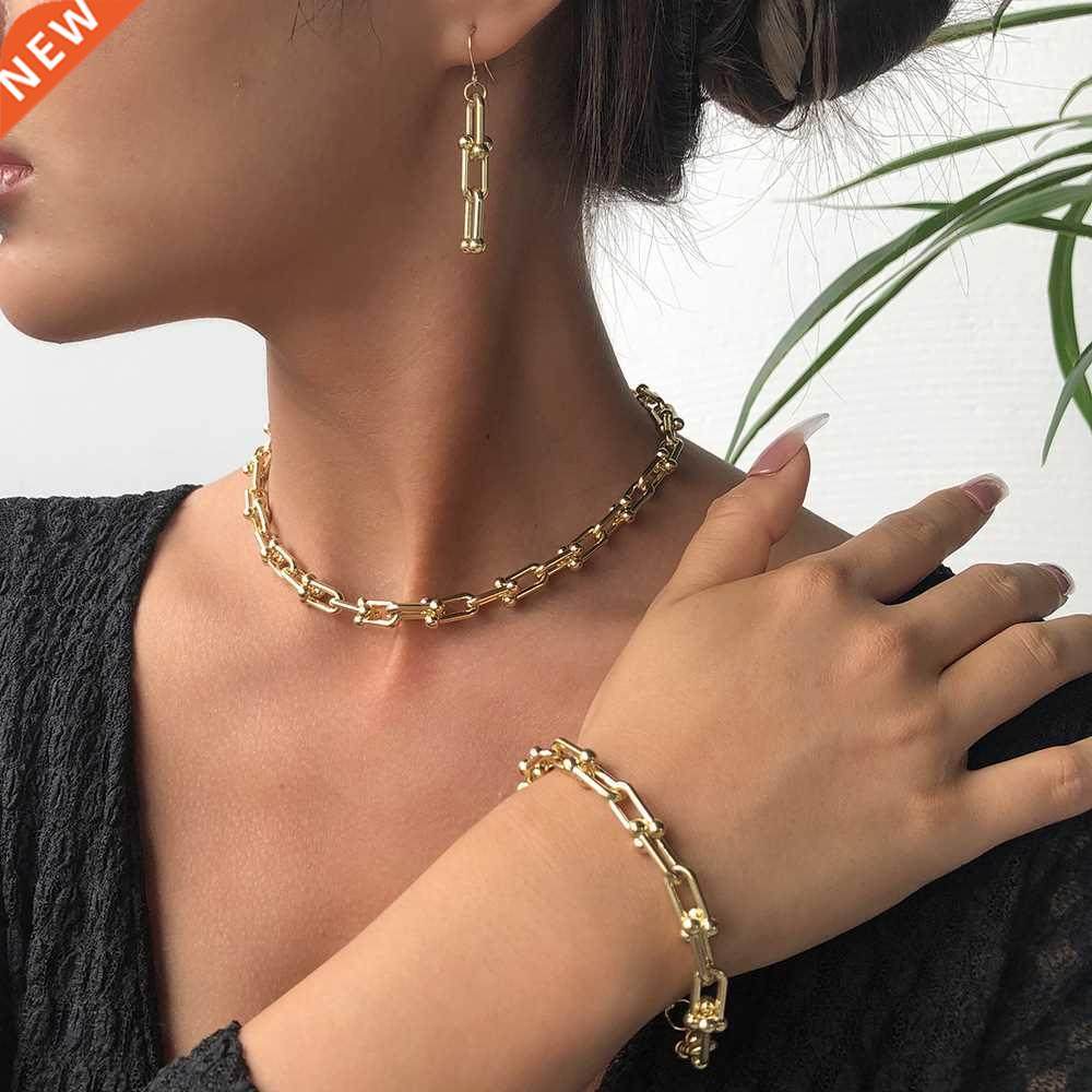 Wgoud 2020 New Design Gold Color Personality Chains Jewelry