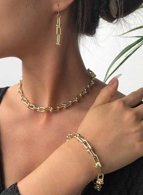 Wgoud 2020 New Design Gold Color Personality Chains Jewelry