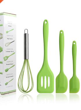 5Pcs Pink/Red/Green Silicone Cooking Tool Sets Egg Beater Sp