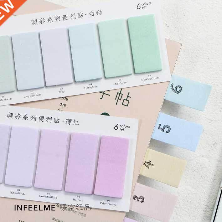 6 Colors Set Cute Novelty Sticky Notes Memo Pad Index Stick
