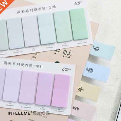 6 Colors Set Cute Novelty Sticky Notes Memo Pad Index Stick