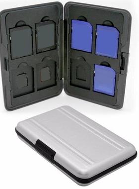 Protable Silver Plastic Memory Card Case 16 Slots (8+8) For