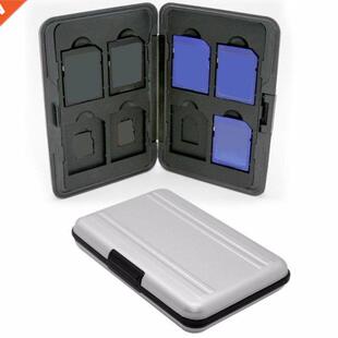 Protable Silver Plastic Memory Card Case 16 Slots (8+8) For