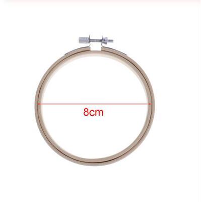 8cm Embroidery Hoop Ring Wooden Handy Cross Stitch Machine B