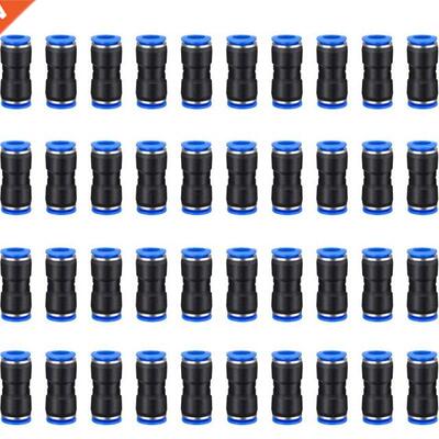 100Pcs PU Pneumatic Fittings 2-Way Straight Connector Quick