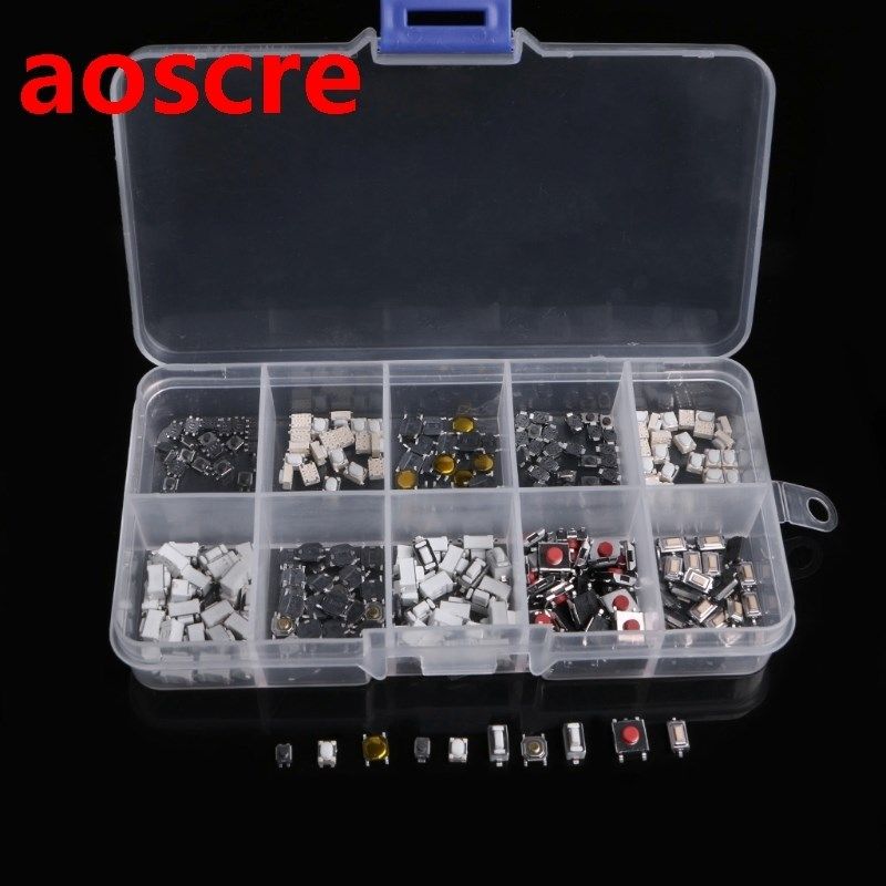 250Pcs 10 Types Tactile Push Button Touch Switch Remote Keys