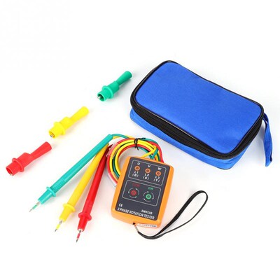 3-Phase 60V~600V AC Sequence Order Rotation Indicator Tester