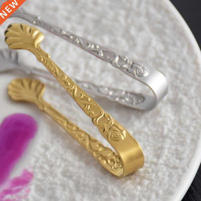 Vintage Rose Relief Stainless Steel Ice Cube Clips Sugar Ton