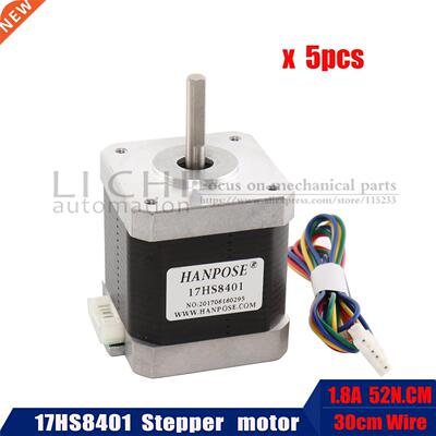 5pcs Nema17 Stepper Motor 4 lead 17HS8401 48mm 1.8A 52N.C