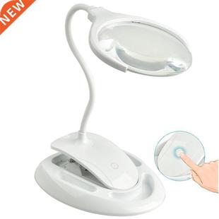 Handheld Magnifier 3X 8X Illuminated Desk Table Led Lamp Mag