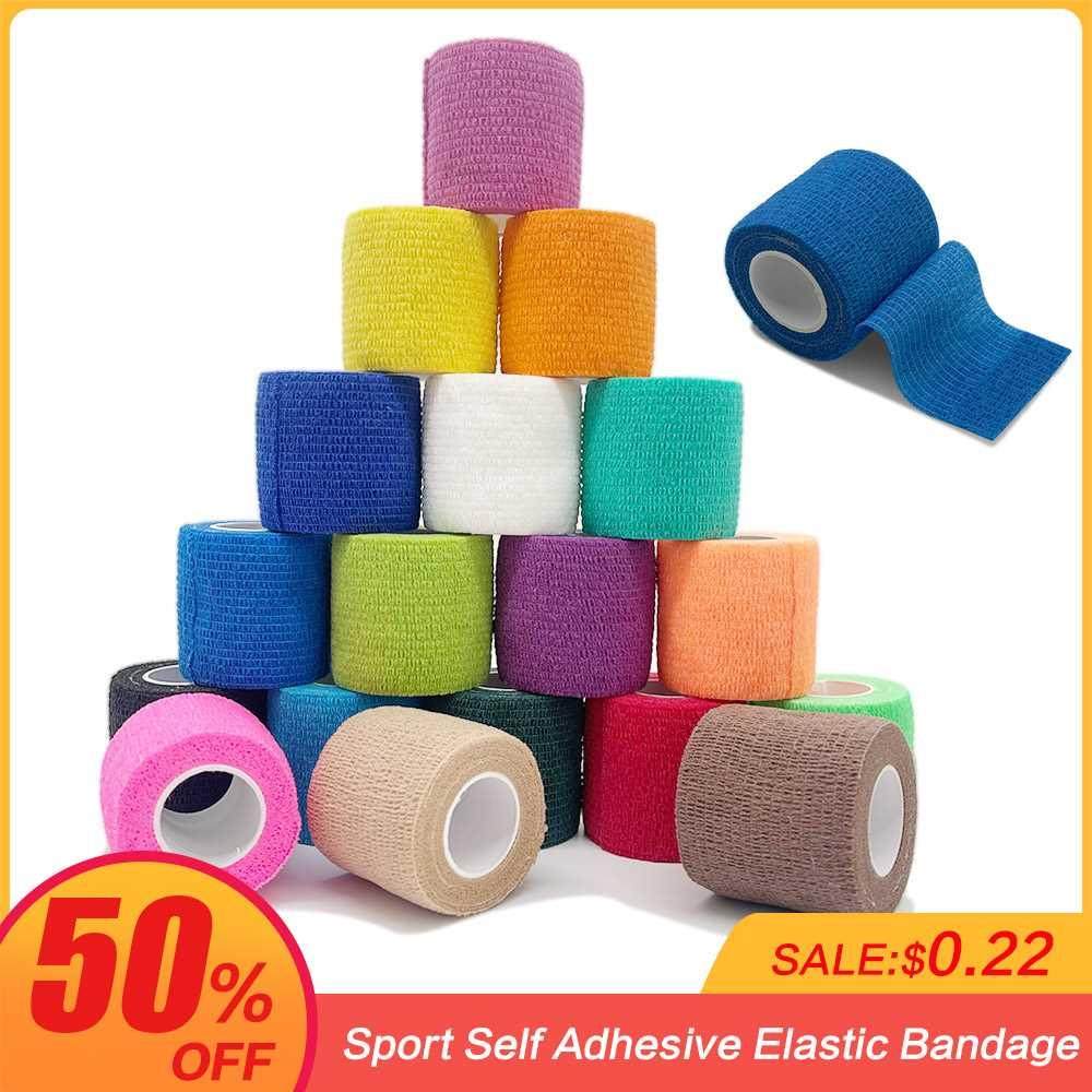 4.8m Colorful Sport Self Adhesive Elastic Bandage Wrap Tape