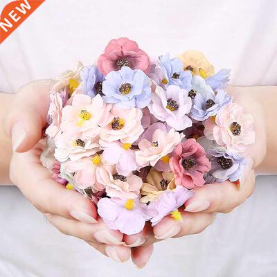 30Pcs 3cm Multicolor Daisy Flower Heads Mini Silk Artificial