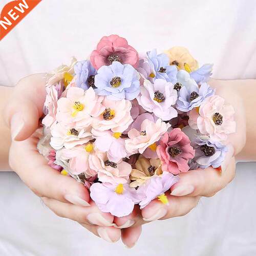 30Pcs 3cm Multicolor Daisy Flower Heads Mini Silk Artificial