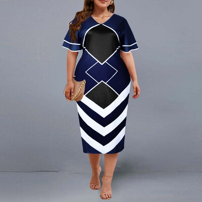 Plus Size Dresses Women Elegant Evening Party Dress 2021 Fas