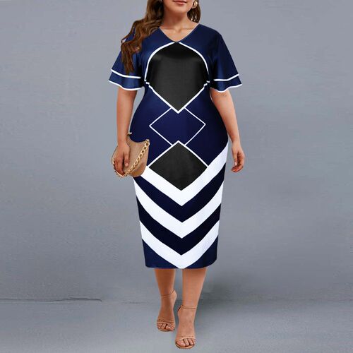 Plus Size Dresses Women Elegant Evening Party Dress 2021 Fas