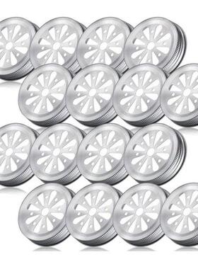 16Pcs Regular Mouth Mason Can Jar Lid Rust Proof Daisy Cut w
