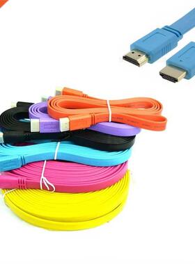 1-5M HDMI HD Cable HDMI Color Flat Cable Noodle Cable HD TV