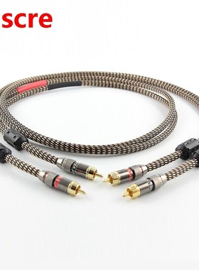 Pair 5N OCC Pure Copper RCA InterConnect Audio Cable with Go