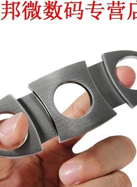 3X Zilver Dubbele Twin Blade Pocket Cigar Cutter Schaar NIEU