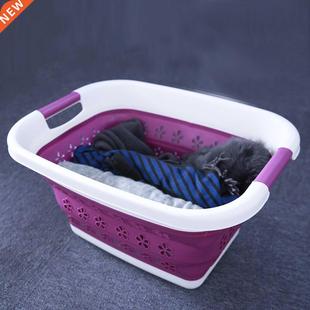 Foldable Purple Storage Dirty Clothing Baskets Large Collap