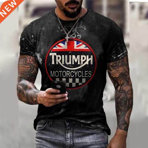 Men T-shirt Triumph Motorcycle 3d Print Summer T Shirts Men