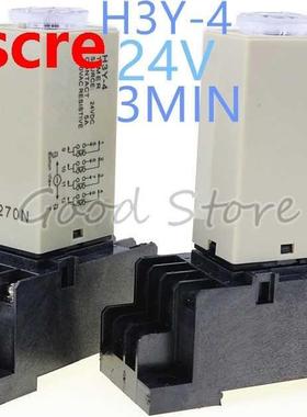 1SET H3Y-4 0-3min 24V Time relay power delay controller 6