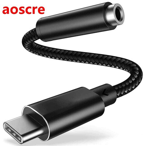 USB Type C to 3.5mm Headphone Jack Audio Adapter Cable, for