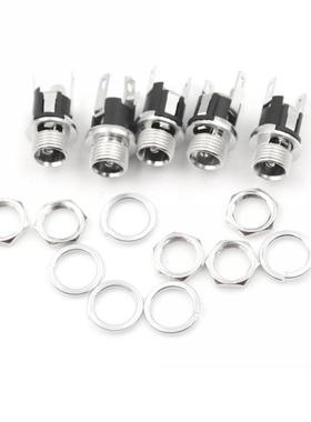 5 Pcs DC Power Jck Socket Femle Pnel Mount Connector Whol
