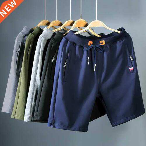 Men	s Casual Shorts Cotton Classic Black Summer Elastic W