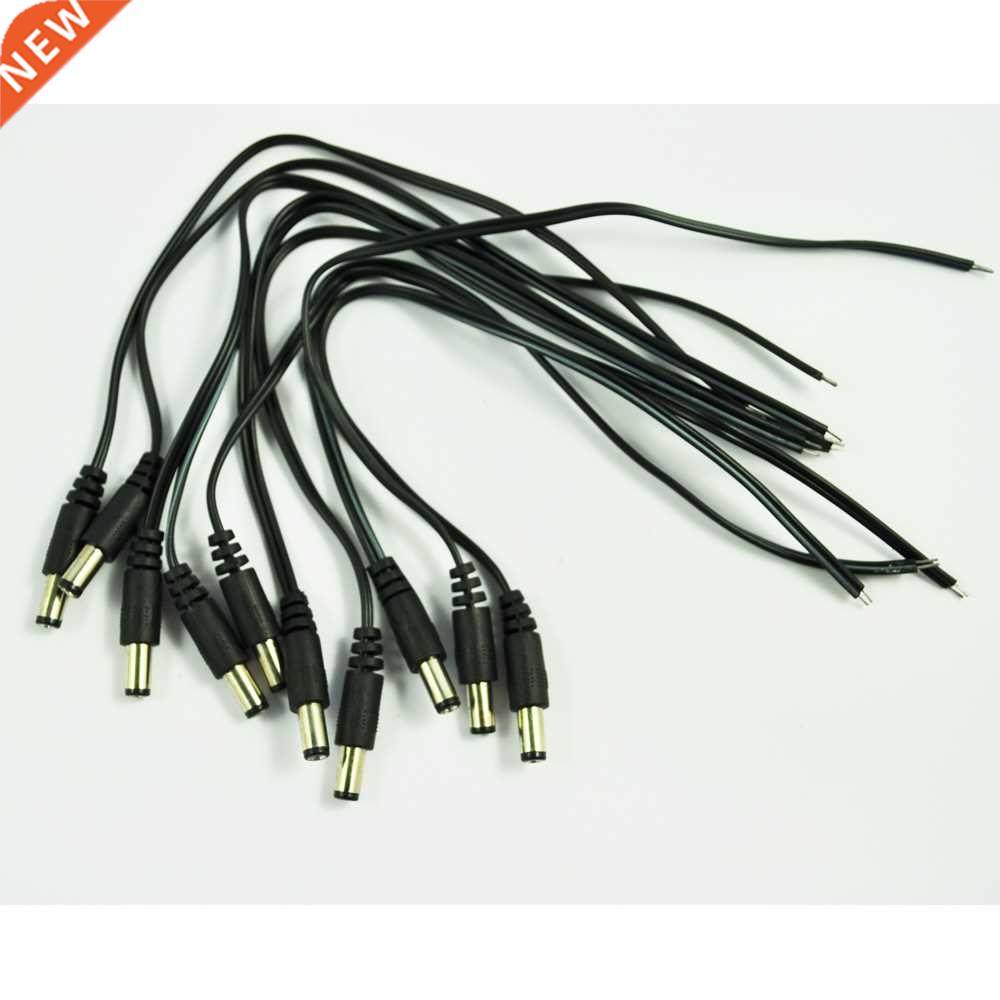 10pcs 5.5x2.1mm Male DC Power Pigtails Plug Lead Cord for CC
