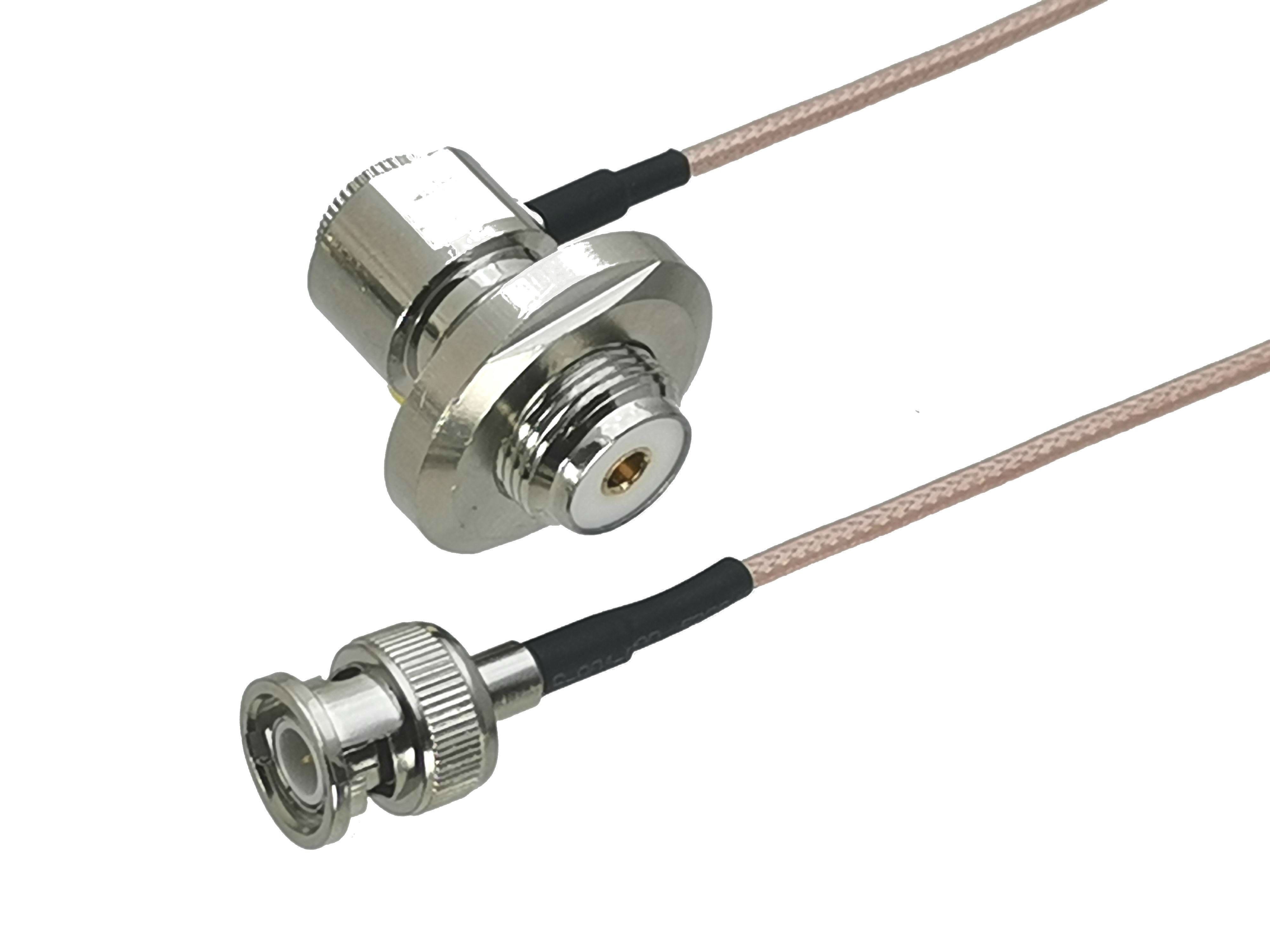 rg316 uhf so239 female jack bulkhead right angle to bnc male