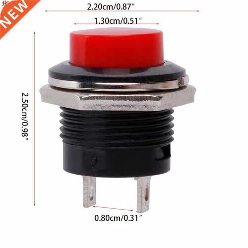 5Pcs 16mm AC125V 6A R13-507 OFF/ON Momentary Self-reset Swit