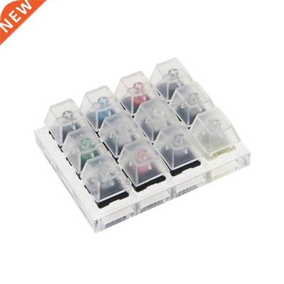 12 Cherry MX Switches Keyboard Tester Kit Clear Keycaps Samp