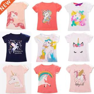 Kids Girl Unicorn T Shirts For Girls Summer Baby Boy Cotton