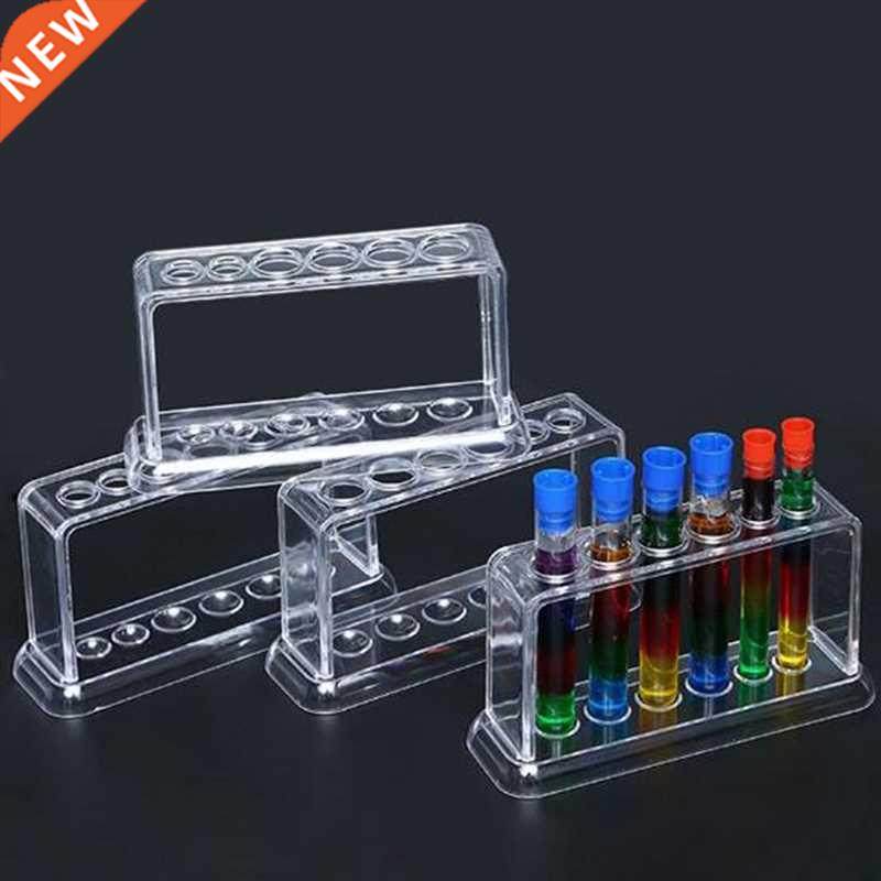 Transparent Plastic Clear Test Tube Rack 6 Holes Stand Lab T