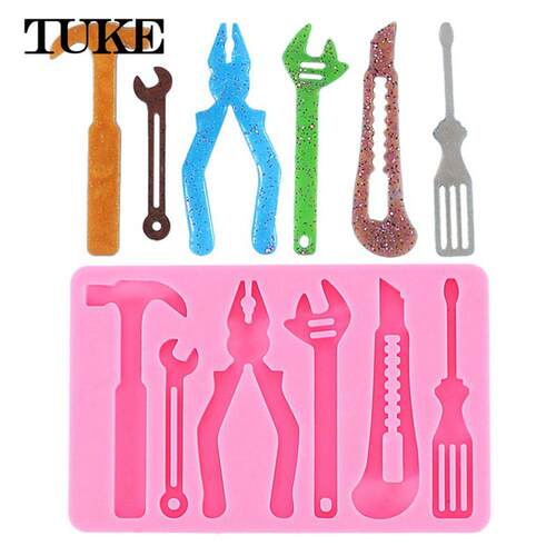3D Hardware Tools Silicone Fondant Molds Spanner Saw Ladder