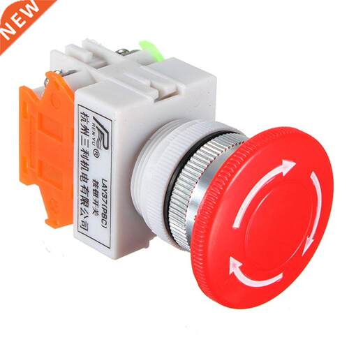 1 NC N/C DPST Emergency Stop Switches Push Button Switch Mus