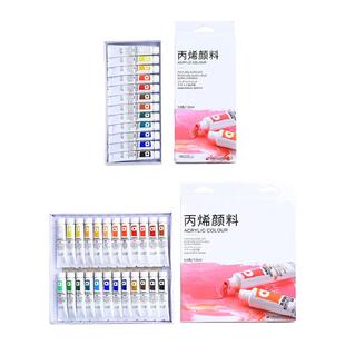 12/24 Colors Professional Acrylic Paints Brush 12ml Tubes Ar