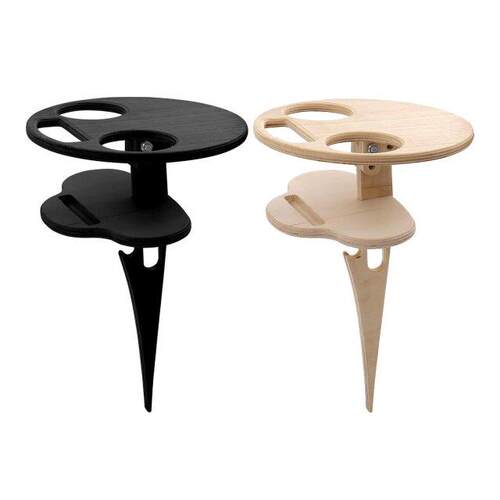 Foldale Picnic Tale Glass Rack Garden Furniture Wood Doul