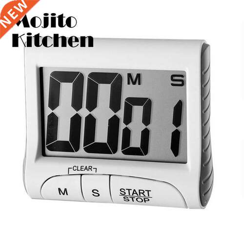 Portable Dgtal Countdown Tmer Clock Large LCD Screen Alar