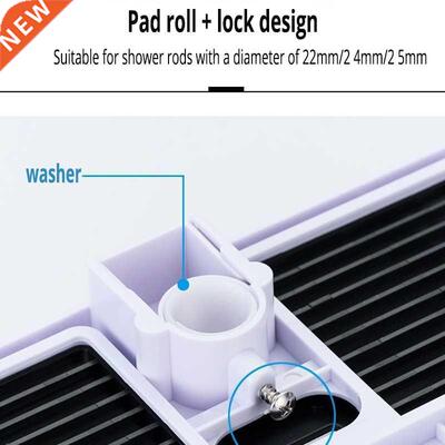 Bathroom Shower Storage Rack Organizer Pole Shelves Shampoo