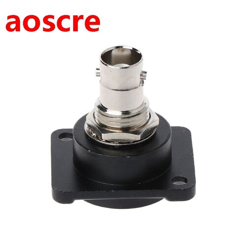 D-Type Double BNC Plug Connector Chassis Panel Mount Adapter