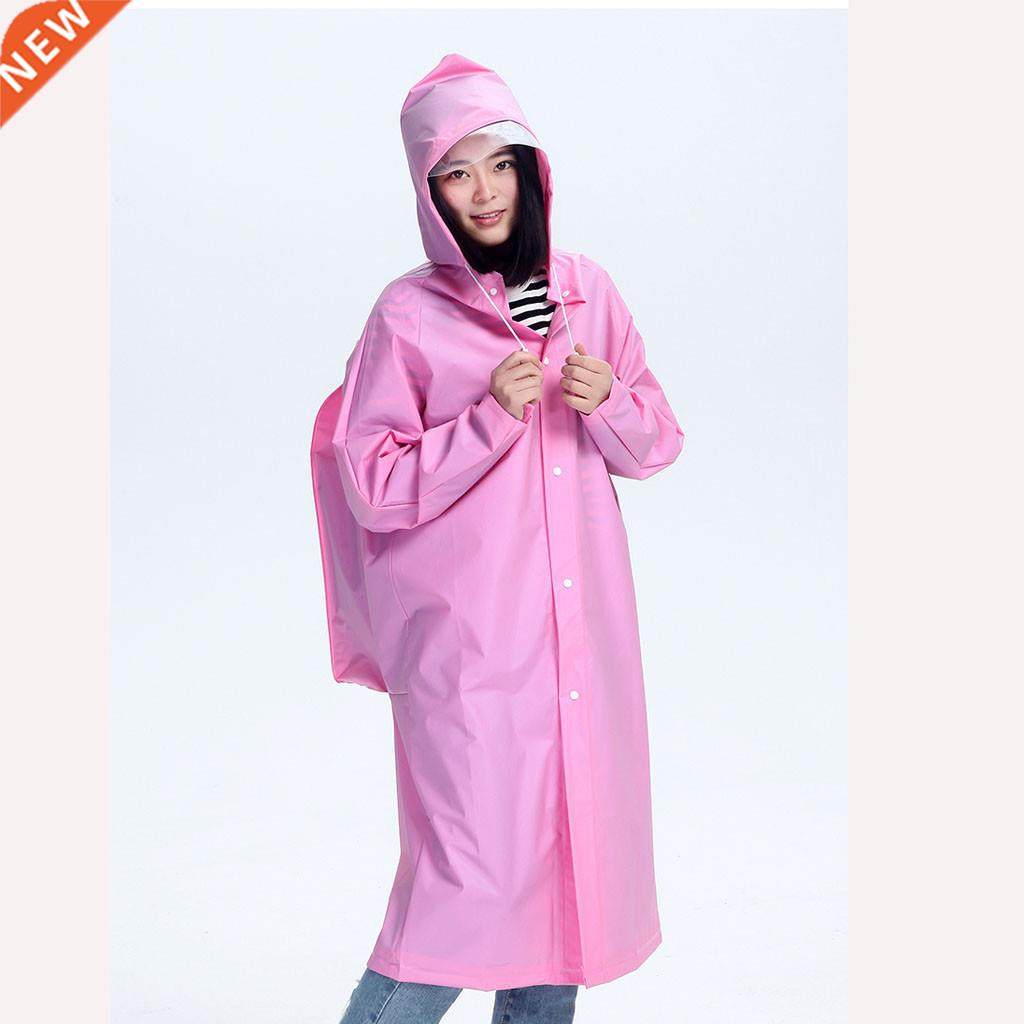 waterproof rain poncho coat adult clear transparent camping