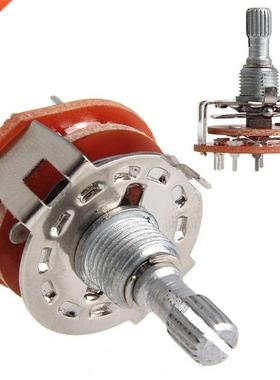 Shaft Panel Mount 2P5T Rotary Switch Selector Band 2 Pole Po